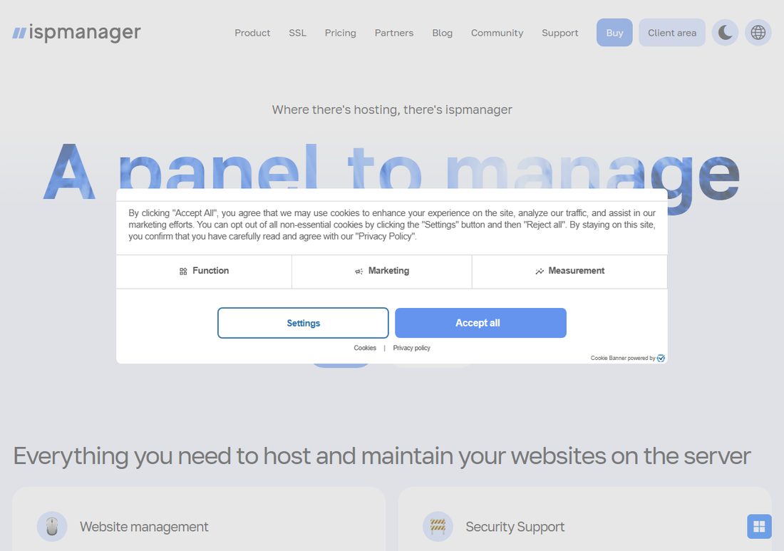 ISPmanager — российская панель управления хостингом