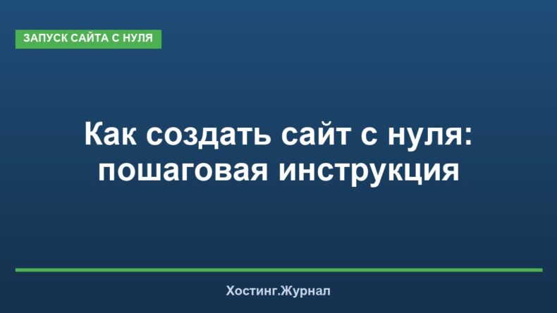 Как создать сайт с нуля: пошаговая инструкция от выбора домена до публикации