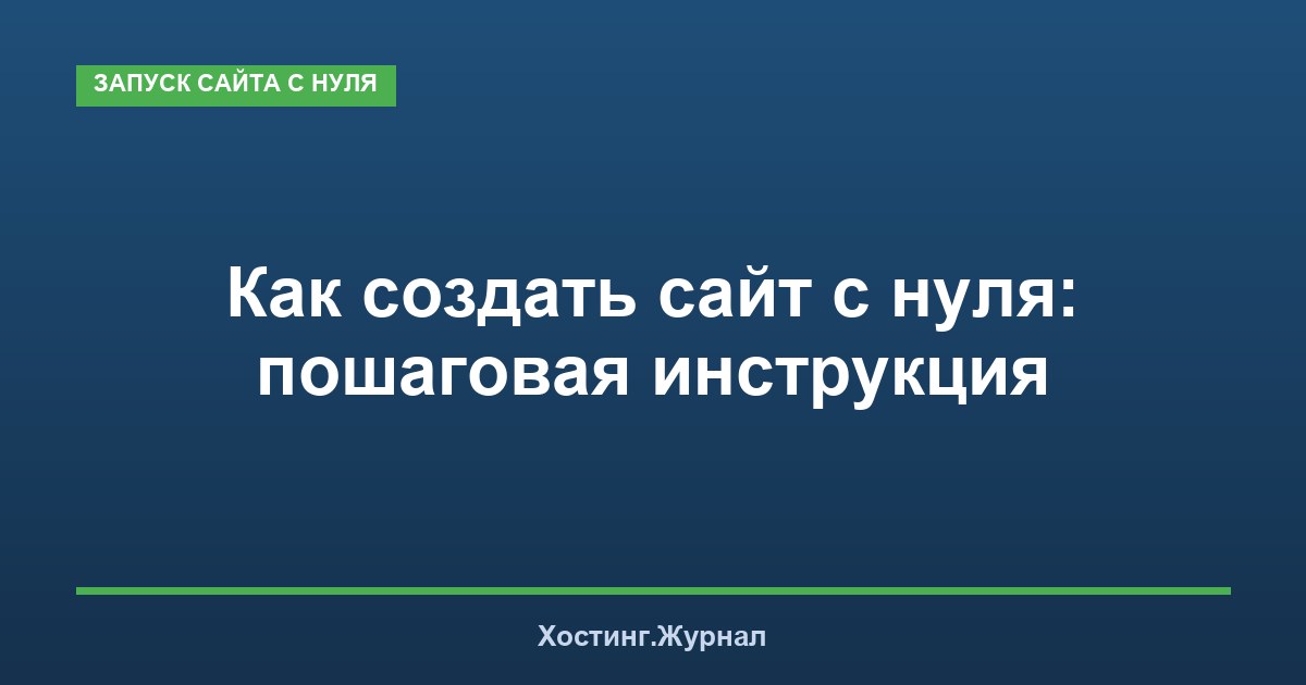 Как создать сайт с нуля: пошаговая инструкция от выбора домена до публикации